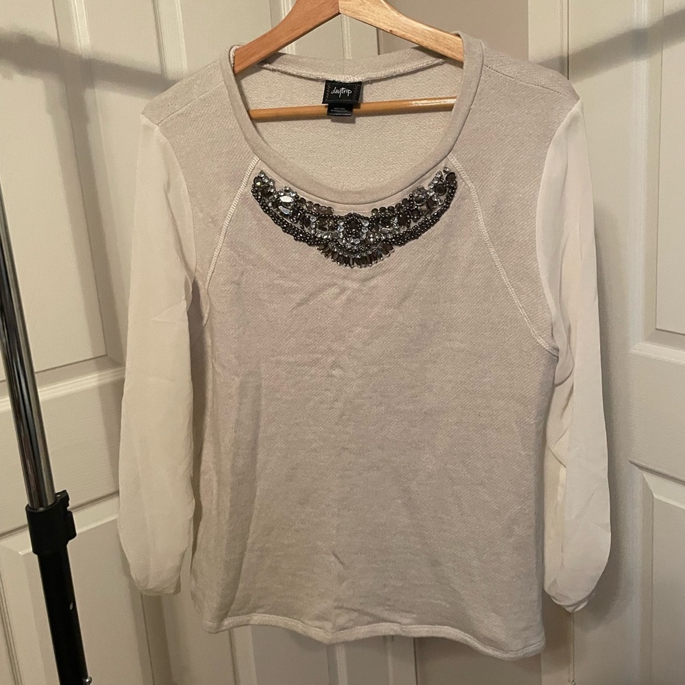 Daytrip Dressy Jeweled Sweatshirt